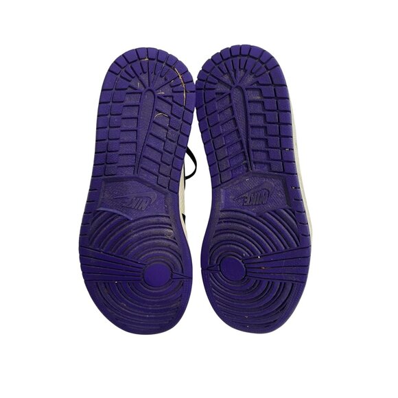 NIKE Air Jordan 1 Men's OG High Court Purple Toe Sneakers in Purple - Picture 7 of 8